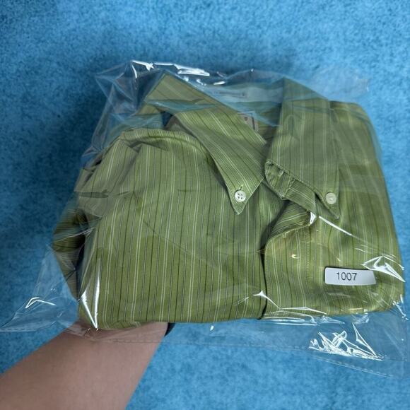 Eddie Bauer Men’s L Wrinkle-Free Green Button Down Shirt Cotton Long Sleeve - Picture 16 of 16